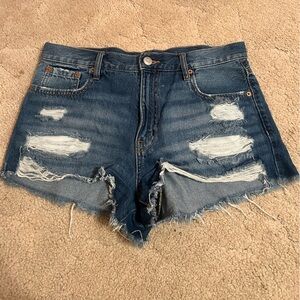 Aeropostale Blue Distressed Jean Shorts